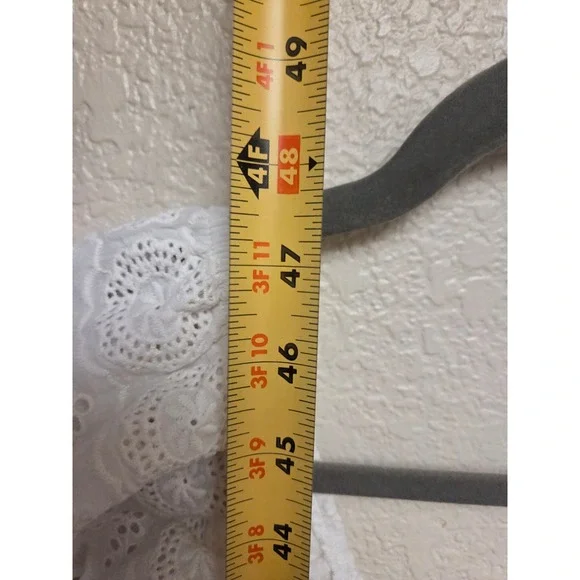 Sweet Miss Eyelet Dress Ruffle Sleeves White Midi Summer Casual Size M‎ - Picture 6 of 6